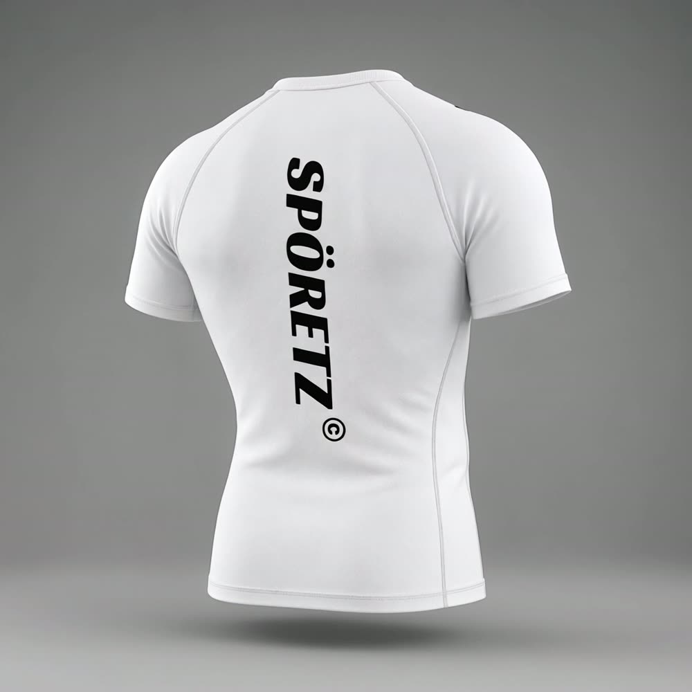 Spöretz rashguard white_001 men's cut, back