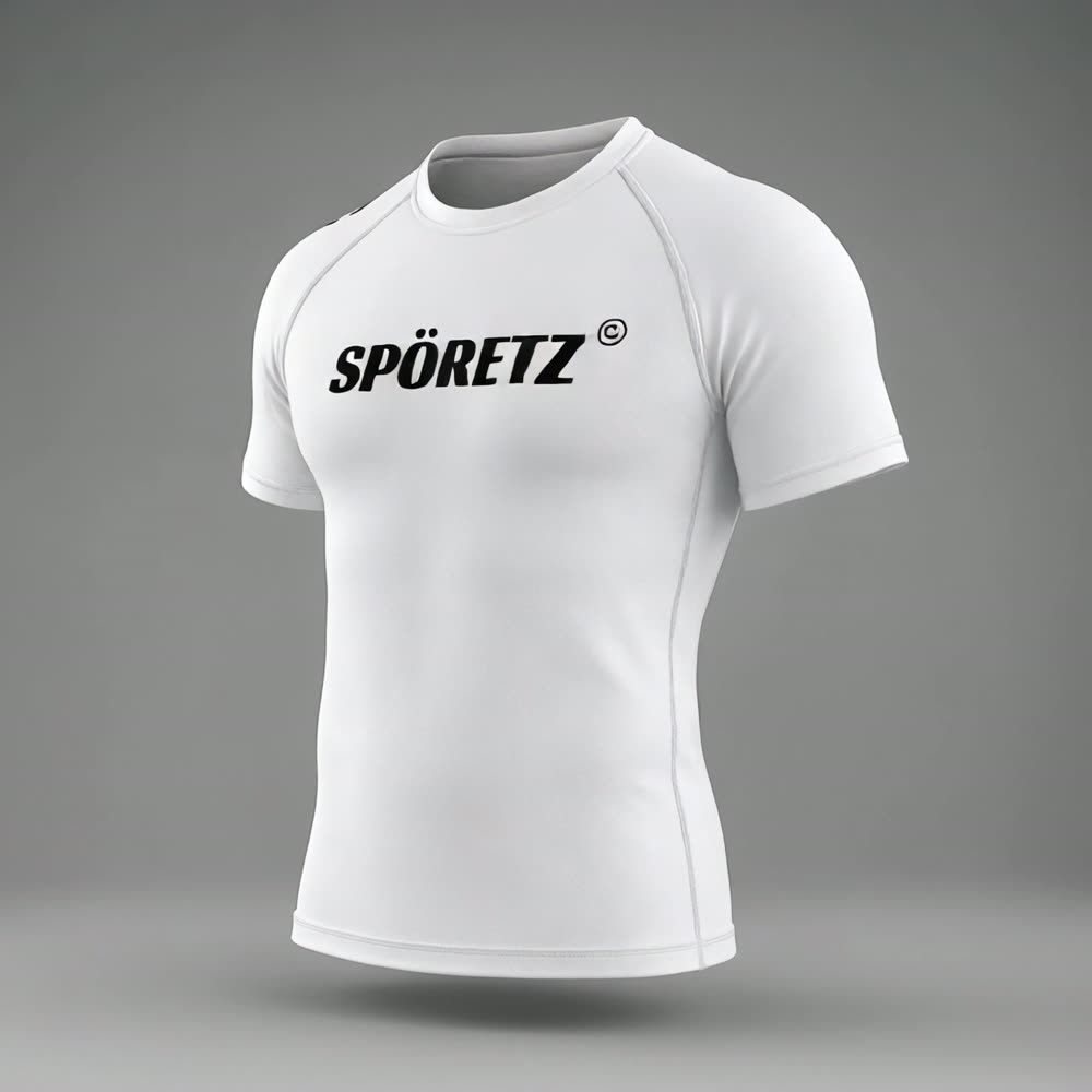 Spöretz rashguard white_001 men's cut, side
