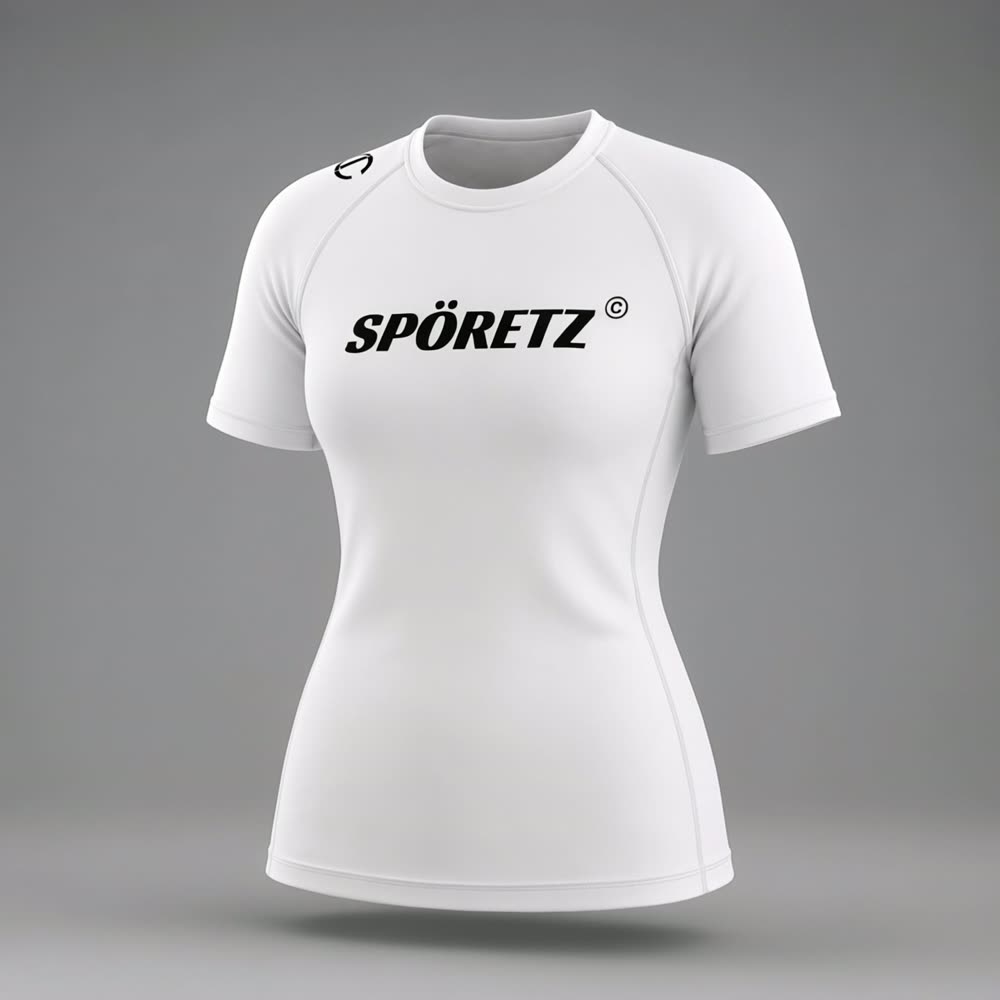 Spöretz rashguard white_001 women's cut, front