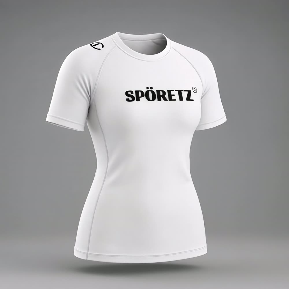 Spöretz rashguard white_001 women's cut, side